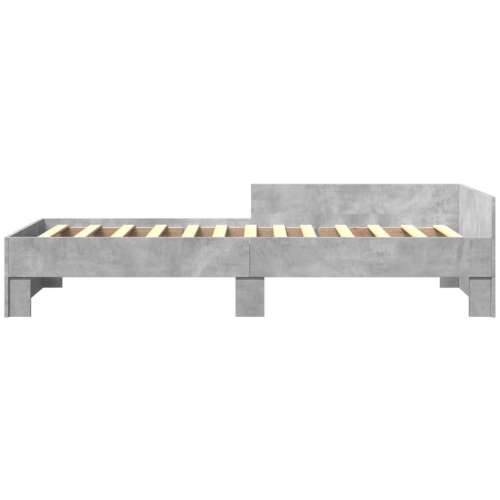 Okvir kreveta boja betona 90 x 190 cm od konstruiranog drva - Beton siva 90 x 190 cm Cijena