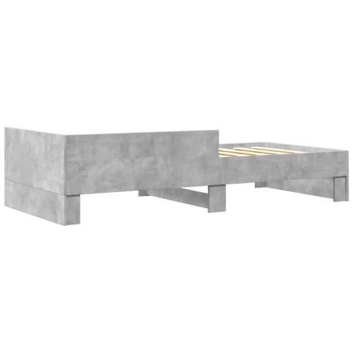 Okvir kreveta boja betona 90 x 190 cm od konstruiranog drva - Beton siva 90 x 190 cm Cijena