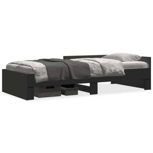 Okvir za krevet crni 75 x 190 cm od konstruiranog drva - Crna 75 x 190 cm Cijena