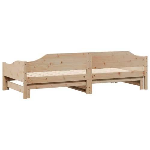 Dnevni krevet na razvlačenje 90 x 190 cm od masivne borovine - Prirodna 90 x 190 cm Cijena