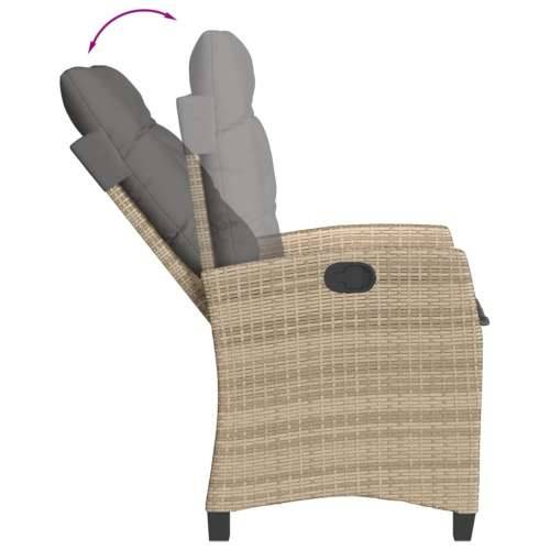 Vrtna garnitura - 5-dijelni vrtni blagovaonski set od poliratana s jastucima bež - 80 x 80 x 74 cm Bez naslona za noge 4 Cijena