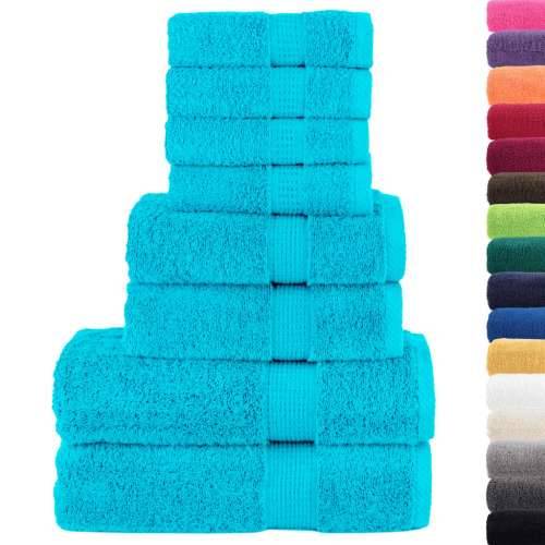 8-dijelni vrhunski set ručnika SOLUND tirkizni 600 gsm - Tirkizna 1 Cijena