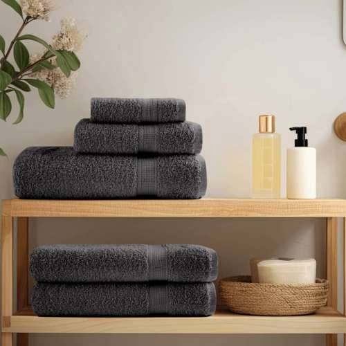 6-dijelni vrhunski set ručnika SOLUND antracit 600 gsm - Antracit 1 Cijena