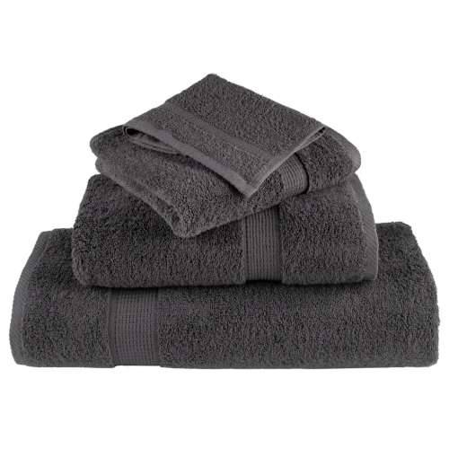 6-dijelni vrhunski set ručnika SOLUND antracit 600 gsm - Antracit 1 Cijena
