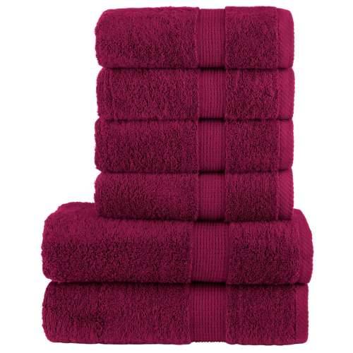 6-dijelni vrhunski set ručnika SOLUND bordo 600 gsm - Bordo 1 Cijena