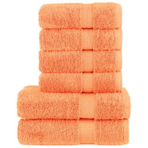 6-dijelni vrhunski set ručnika SOLUND narančasti 600 gsm - Narančasta 1 Cijena