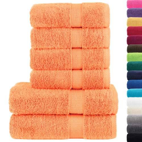 6-dijelni vrhunski set ručnika SOLUND narančasti 600 gsm - Narančasta 1 Cijena
