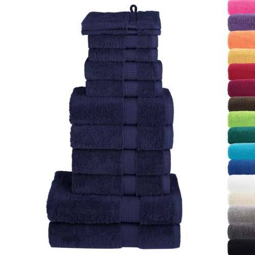 12-dijelni vrhunski set ručnika SOLUND modri 600 gsm - Modra 1 Cijena