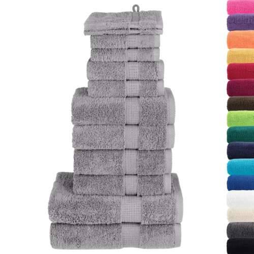 12-dijelni vrhunski set ručnika SOLUND sivi 600 gsm - Siva 1 Cijena