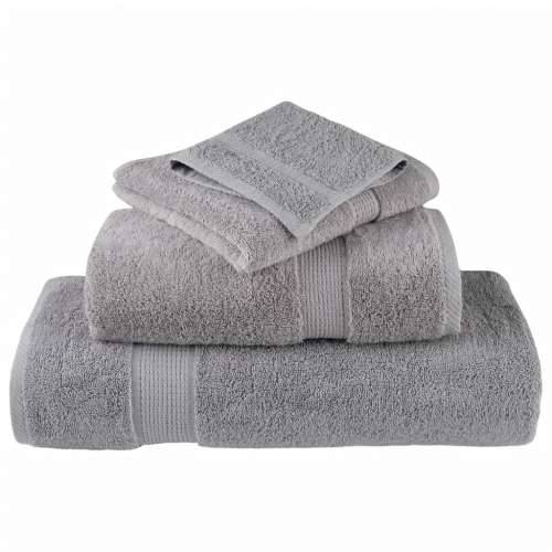 12-dijelni vrhunski set ručnika SOLUND sivi 600 gsm - Siva 1 Cijena