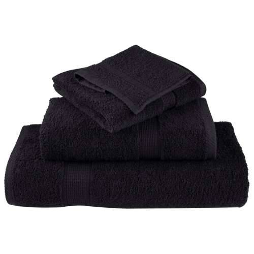 12-dijelni vrhunski set ručnika SOLUND crni 600 gsm - Crna 1 Cijena