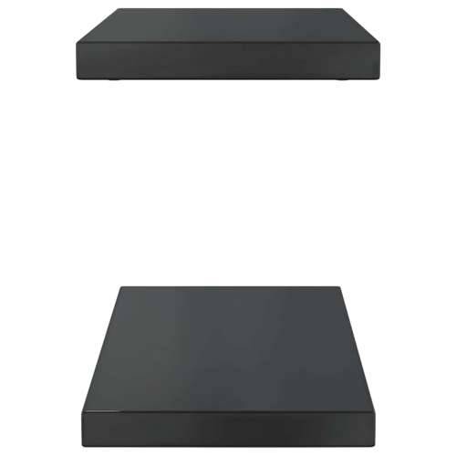 Zidne police 2 kom 50x23,5x3 cm crne nehrđajući čelik - Crna 50 x 23.5 x 3 cm 1 Cijena