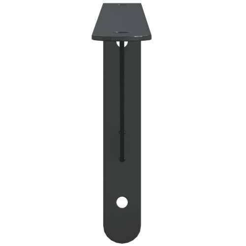 Nosači za police 4 kom 30x2,5x15,5 cm srebrni nehrđajući čelik - Crna 30 x 2.5 x 15.5 cm 1 Cijena