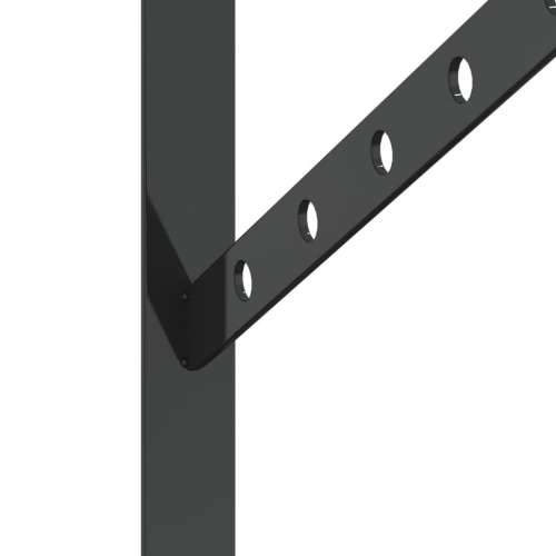 Nosači za police 4 kom 30x2,5x15,5 cm srebrni nehrđajući čelik - Crna 30 x 2.5 x 15.5 cm 1 Cijena