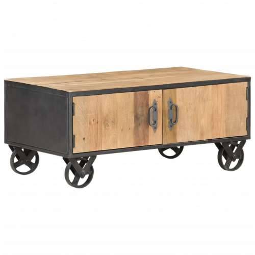 Stolić za kavu 90 x 50 x 39 cm od masivnog obnovljenog drva Cijena