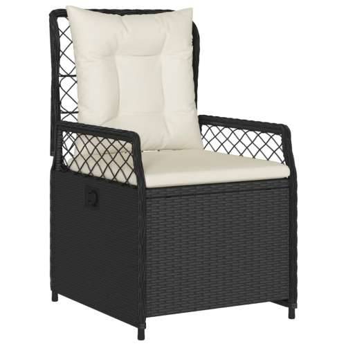 Vrtna garnitura - 3-dijelni vrtni blagovaonski set s jastucima od poliratana crni - Crna 80 x 80 x 74 cm 2 Cijena