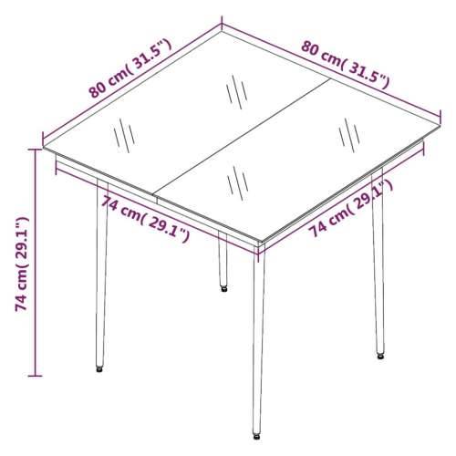 Vrtna garnitura - 5-dijelni vrtni blagovaonski set od poliratana s jastucima sivi - Svjetlosiva 80 x 80 x 74 cm 4 Cijena