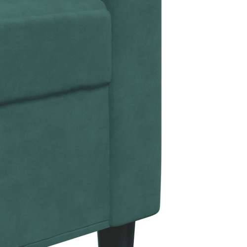 2-dijelni set sofa s jastucima tamnozeleni baršunasti - Tamnozelena Bez oslonca za noge Cijena