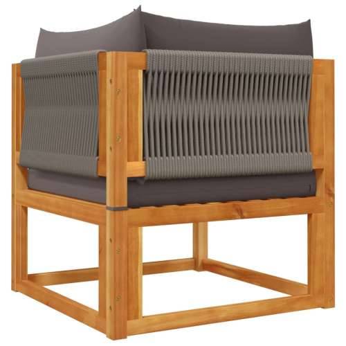 9-dijelna set vrtnih sofa s jastucima masivno bagremovo drvo - Siva 1 3x kutna + 4x srednja + tabure + stol Cijena