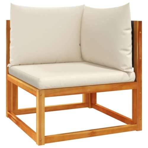 Vrtna garnitura - 4-dijelni set vrtnih sofa s jastucima masivno bagremovo drvo - Crna i krem 4- seater 1 Cijena