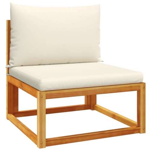 Vrtna garnitura - 4-dijelni set vrtnih sofa s jastucima masivno bagremovo drvo - Crna i krem 4- seater 1 Cijena