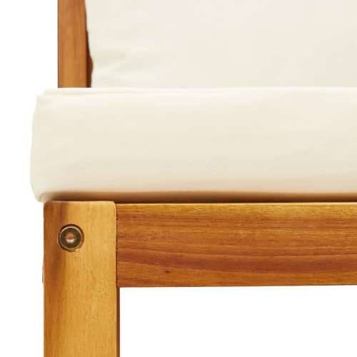 Vrtna garnitura - 4-dijelni set vrtnih sofa s jastucima masivno bagremovo drvo - Crna i krem 4- seater 1 Cijena