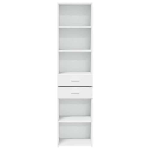 Visoka komoda bijela 45x42,5x185 cm od konstruiranog drva Bijela 1 Cijena