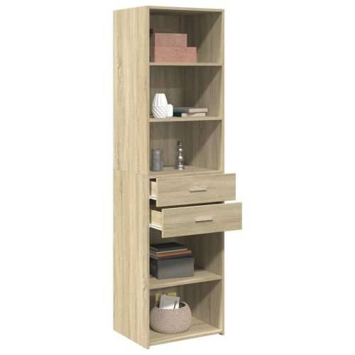 Visoka komoda boja hrasta 50x42,5x185 cm od konstruiranog drva - sonoma hrast 1 Cijena