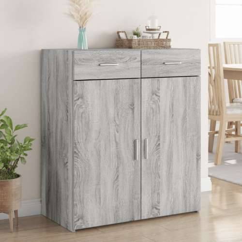 Komoda siva boja hrasta 80x42,5x93 cm od konstruiranog drva - Sivi hrast sonoma 1 Cijena