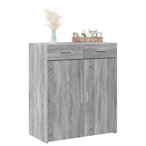 Komoda siva boja hrasta 80x42,5x93 cm od konstruiranog drva - Sivi hrast sonoma 1 Cijena