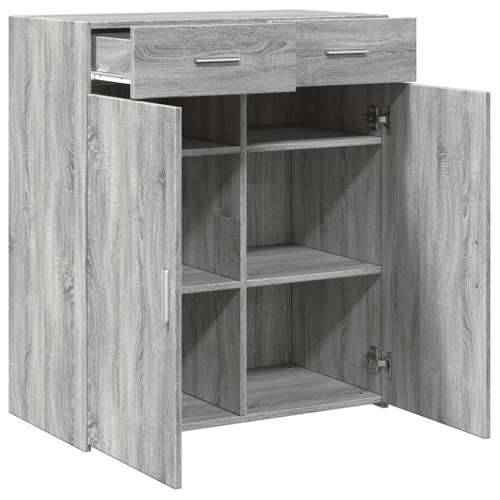 Komoda siva boja hrasta 80x42,5x93 cm od konstruiranog drva - Sivi hrast sonoma 1 Cijena