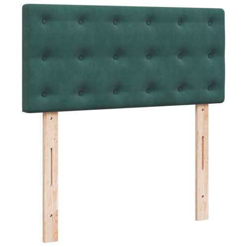 Box spring krevet s madracem tamnozeleni 80 x 200 cm baršunasti - Tamnozelena 80 x 200 cm gumbi Cijena