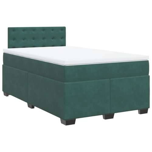Krevet box spring s madracem tamnozeleni 120x190 cm baršunasti - Tamnozelena 120 x 190 cm gumbi Cijena