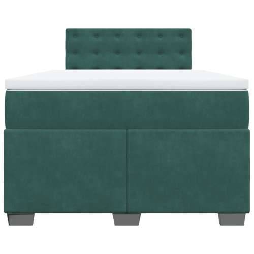 Krevet box spring s madracem tamnozeleni 120x190 cm baršunasti - Tamnozelena 120 x 190 cm gumbi Cijena