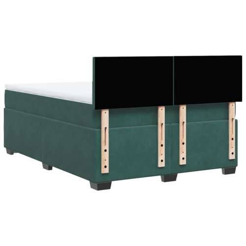 Krevet s oprugama i madracem tamnozeleni 140x190 cm baršunasti - Tamnozelena 140 x 190 cm plain degsign Cijena