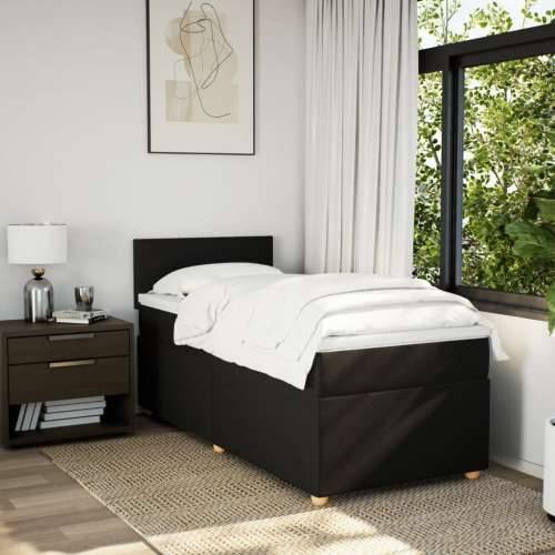 Box spring krevet s madracem crni 80 x 200 cm od tkanine - Crna 80 x 200 cm Gladak dizajn Cijena