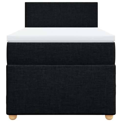 Box spring krevet s madracem crni 80 x 200 cm od tkanine - Crna 80 x 200 cm Gladak dizajn Cijena