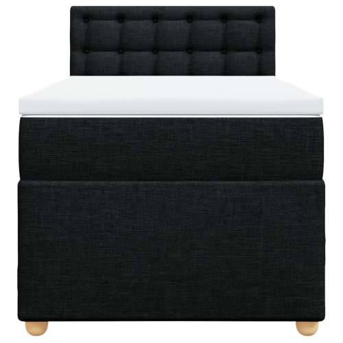Box spring krevet s madracem crni 80 x 200 cm od tkanine - Crna 80 x 200 cm gumbi Cijena