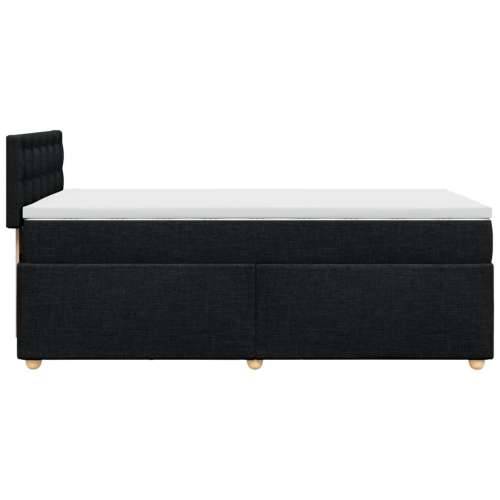 Box spring krevet s madracem crni 80 x 200 cm od tkanine - Crna 80 x 200 cm gumbi Cijena
