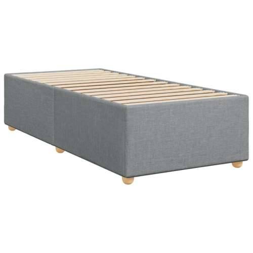 Box spring krevet s madracem svjetlosivi 90x190 cm od tkanine - Svjetlosiva 90 x 190 cm Dizajn s gumbima Cijena