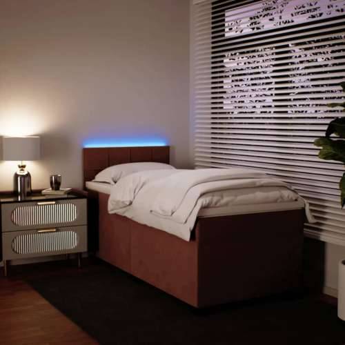 Box spring krevet s madracem ružičasti 100x200 cm baršunasti - Ružičasta 100 x 200 cm Blok s kvadratima Cijena