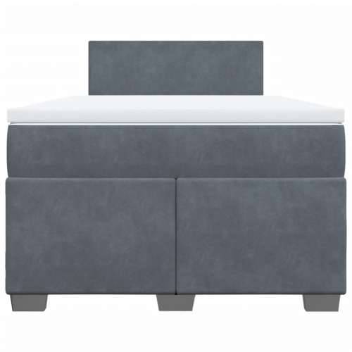 Krevet box spring s madracem tamnosivi 120 x 190 cm baršun - Tamno siva 120 x 190 cm Gladak dizajn Cijena