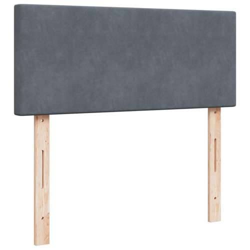 Krevet box spring s madracem tamnosivi 120 x 190 cm baršun - Tamno siva 120 x 190 cm Gladak dizajn Cijena