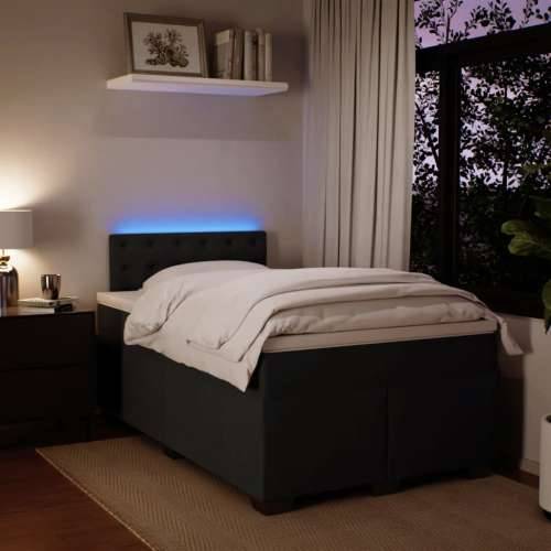Krevet box spring s madracem crni 120 x 190 cm baršunasti - Crna 120 x 190 cm gumbi Cijena