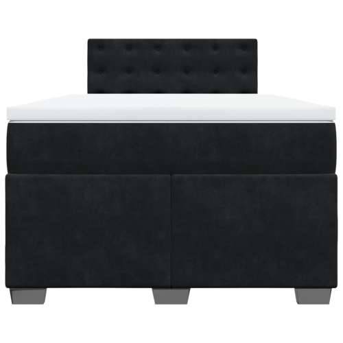 Krevet box spring s madracem crni 120 x 190 cm baršunasti - Crna 120 x 190 cm gumbi Cijena