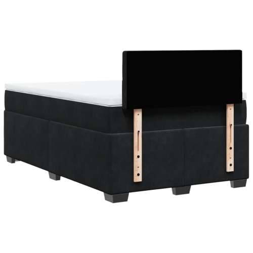 Krevet box spring s madracem crni 120 x 190 cm baršunasti - Crna 120 x 190 cm gumbi Cijena