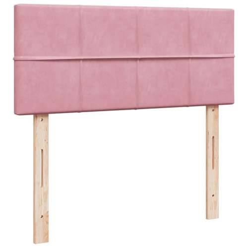 Box spring krevet s madracem ružičasti 120 x 200 cm baršunasti - Ružičasta 120 x 200 cm Blok s kvadratima Cijena