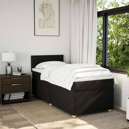 Box spring krevet s madracem crni 80 x 200 cm od tkanine - Crna 80 x 200 cm Gladak dizajn Cijena