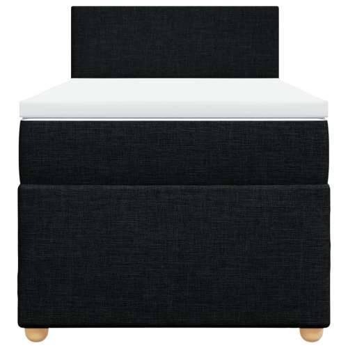 Box spring krevet s madracem crni 80 x 200 cm od tkanine - Crna 80 x 200 cm Gladak dizajn Cijena