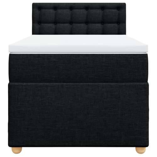 Box spring krevet s madracem crni 80 x 200 cm od tkanine - Crna 80 x 200 cm gumbi Cijena